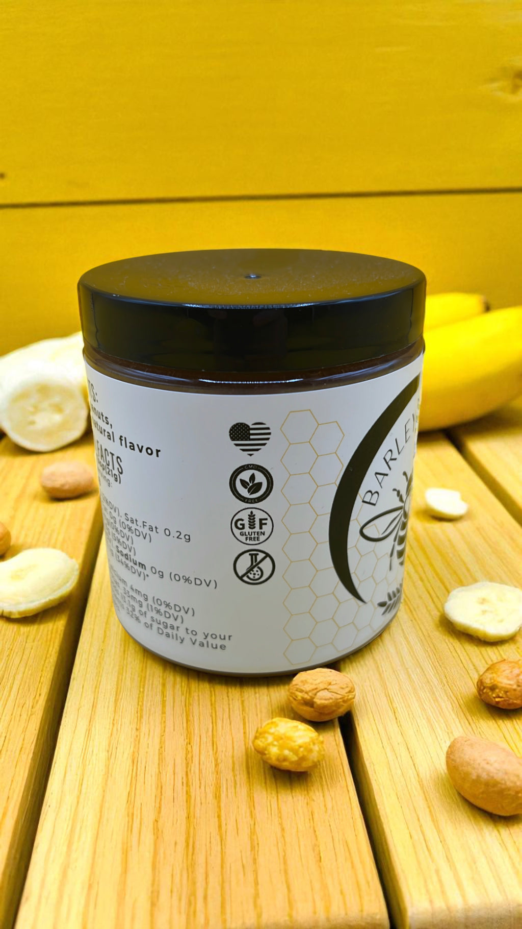 Nutty Nana - Peanut Butter Banana Creamed Honey  - Barley Moon Botanicals - Pure Honey, Natural Ingredients