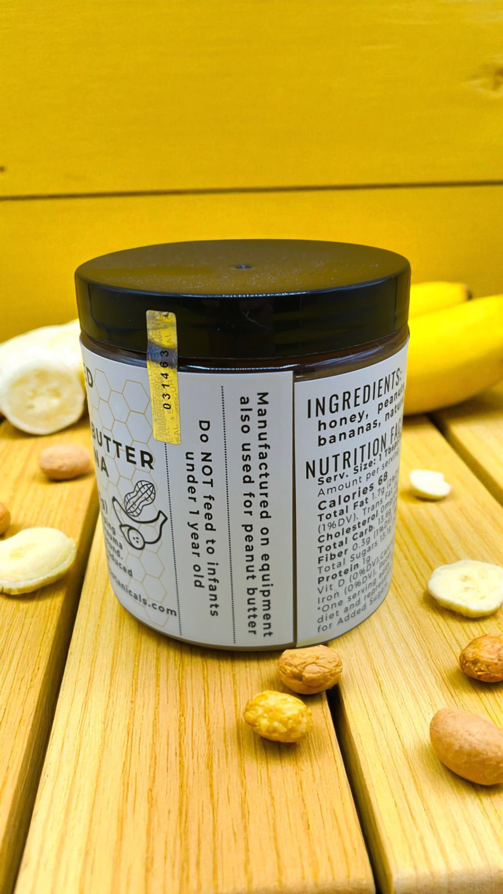 Nutty Nana - Peanut Butter Banana Creamed Honey  - Barley Moon Botanicals - Pure Honey, Natural Ingredients