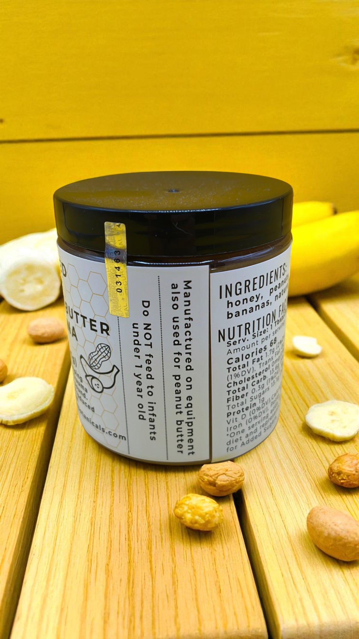 Nutty Nana - Peanut Butter Banana Creamed Honey  - Barley Moon Botanicals - Pure Honey, Natural Ingredients