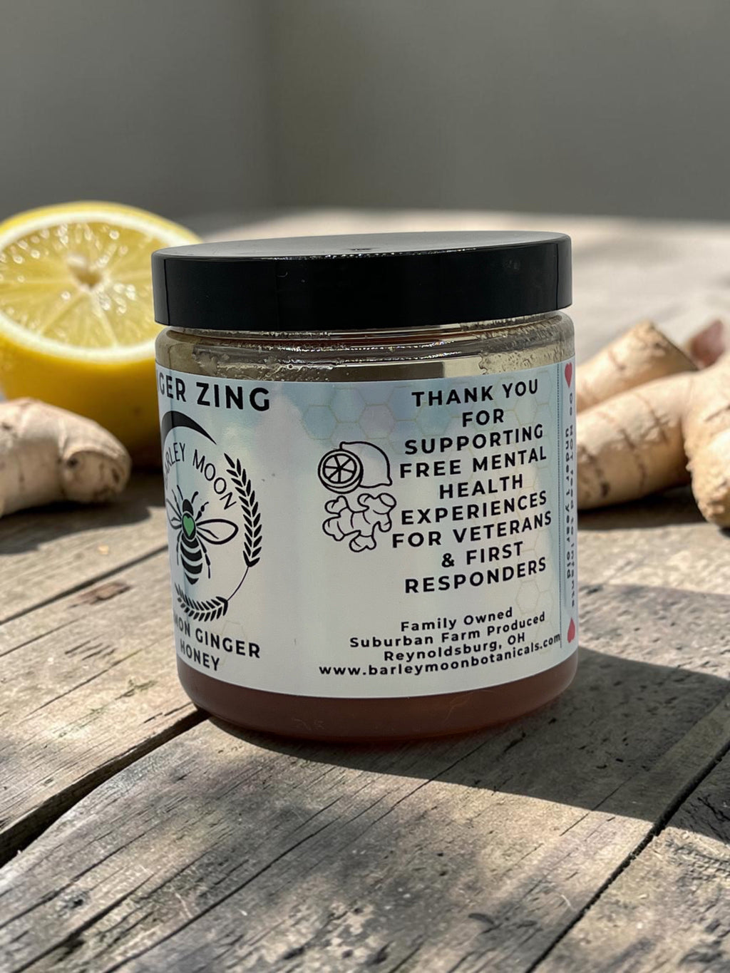 Barley Moon Botanicals Linger Zing lemon ginger honey
