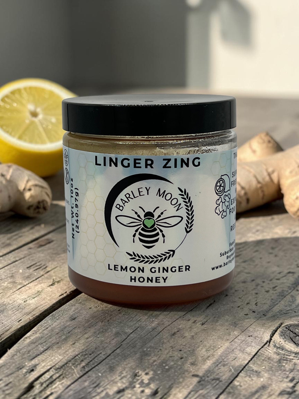 Barley Moon Botanicals Linger Zing lemon ginger honey