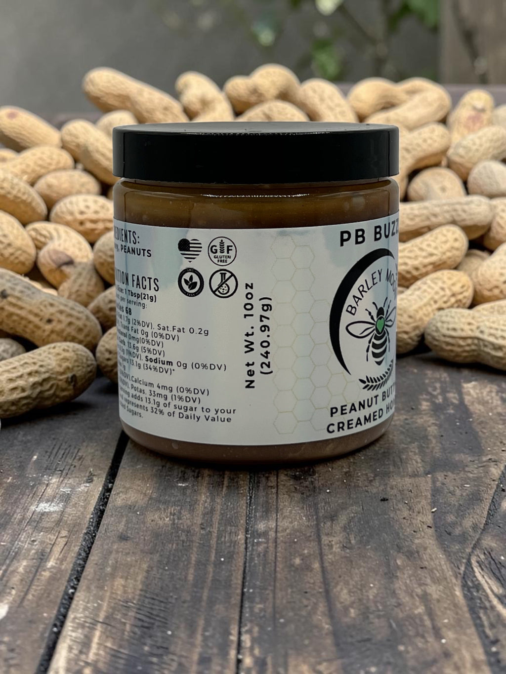 Barley Moon Botanicals PB Buzz peanut butter creamed honey